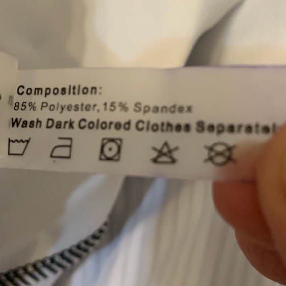 Swim Dress Top With Shark Bite Hem - Picture 2 of 4